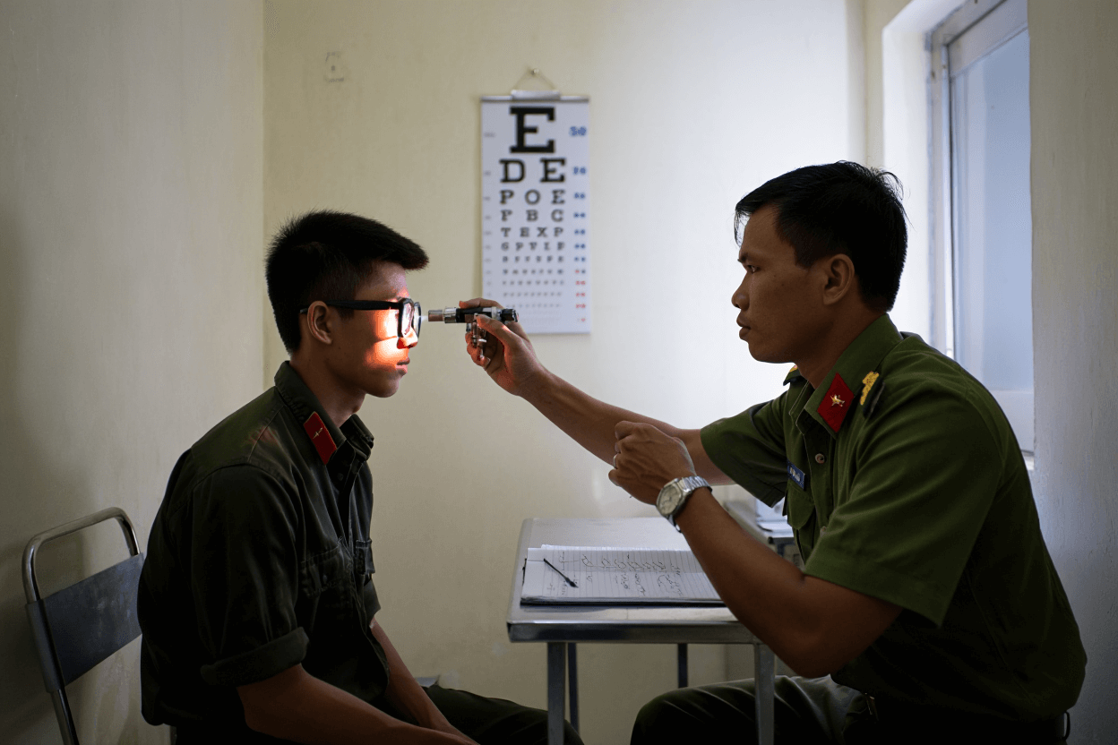 cận 2 độ có đi nghĩa vụ quân sự không